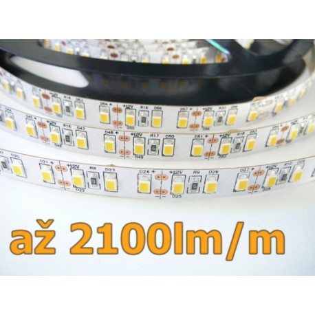 LED pásek 20W, 120 LED, CRI 92, nezalitý - Denní bílá
