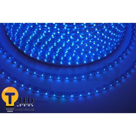 LED pásek 230V, 3.5W, 60 LED, IP67, Modrá