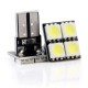 LED žárovka T10 W5W 4x 3SMD top bílá