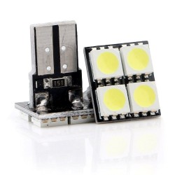 LED žárovka T10 W5W 4x 3SMD top bílá