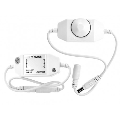 Manuální LED ovladač stmívač M1 pro jednobarevné LED pásky bílý