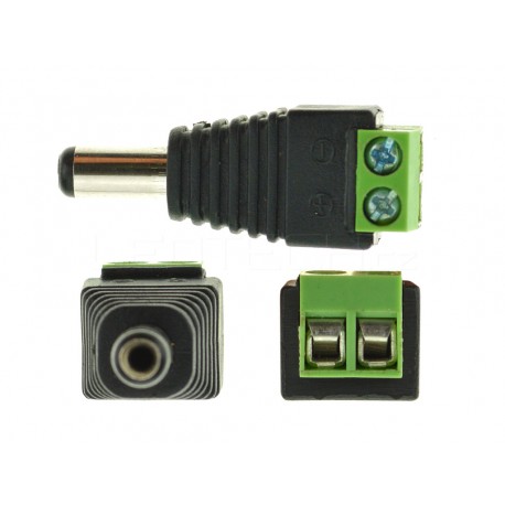 DC konektor napájecí se svorkovnicí samec