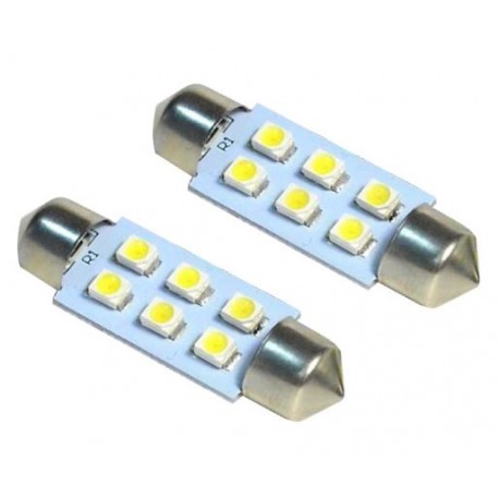LED sufitka 39mm 6x SMD bílá