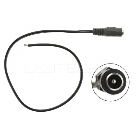 Napájecí DC konektor s kabelem samice barva černá