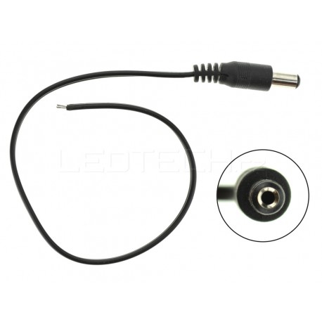 Napájecí DC konektor s kabelem samec barva černá