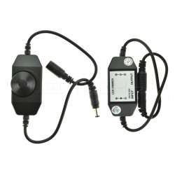 Manuální LED ovladač stmívač M1 pro jednobarevné LED pásky černý