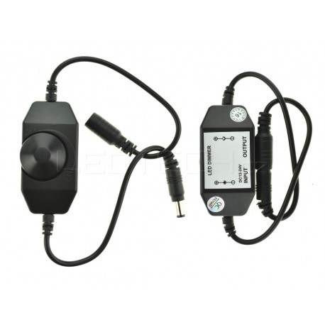 Manuální LED ovladač stmívač M1 pro jednobarevné LED pásky černý