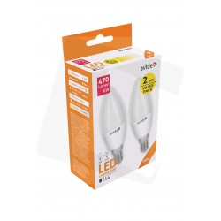 LED žárovka E14 6W svíčka 2ks