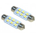 LED sufitka 36mm 6x SMD bílá