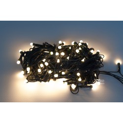 Vánoční LED řetěz - osvětlení - Teple Bílé (retro) - 100 LED 10 metrů