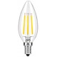 LED žárovka E14 4W FILAMENT retro svíčka - Čirá