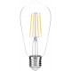 LED žárovka E27 8W FILAMENT ST57 2700K retro - Čirá