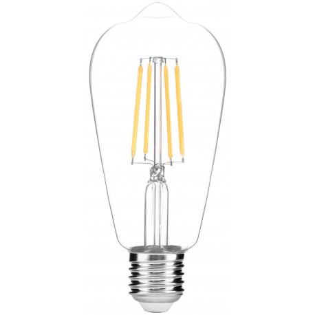 LED žárovka E27 8W FILAMENT ST57 2700K retro - Čirá