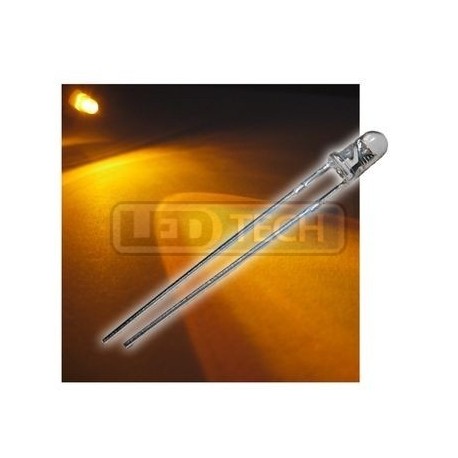 LED dioda 3mm žlutá round 30°