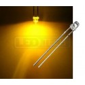 LED dioda 3mm žlutá ploché čelo 100°