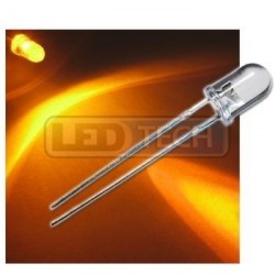 LED dioda 5mm žlutá round 30°