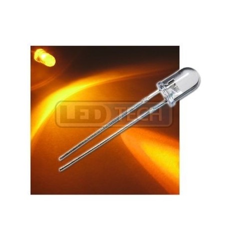 LED dioda 5mm žlutá round 30°