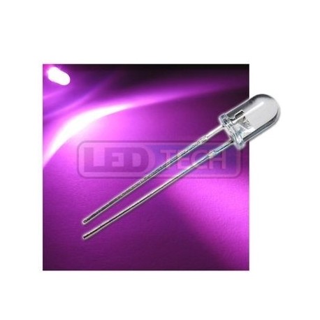 LED dioda 5mm růžová round 30°