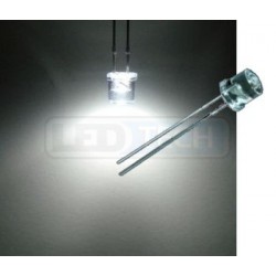 LED dioda 5mm studená bílá ploché čelo 100°