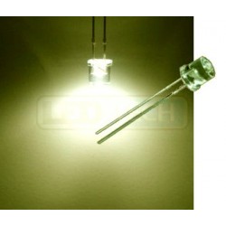 LED dioda 5mm teplá bílá ploché čelo 100°