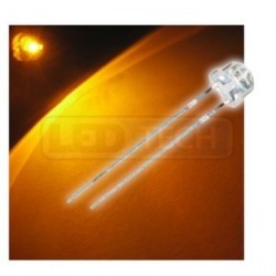 LED dioda 5mm žlutá straw hat 120°