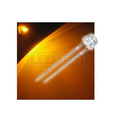 LED dioda 5mm žlutá straw hat 120°