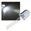 LED dióda 10mm studená biela round 30°