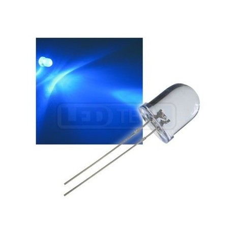 LED dióda 10mm modrá round 30°
