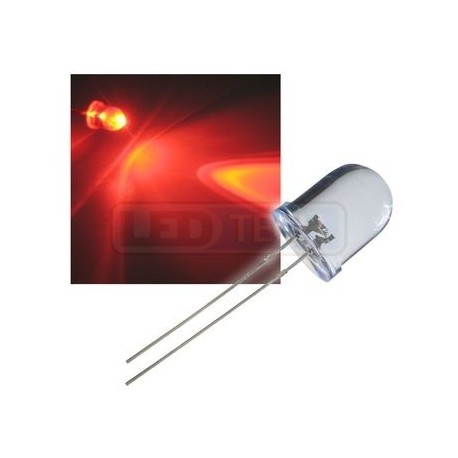 LED dióda 10mm červená round 30°