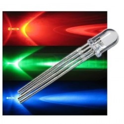 LED dioda RGB 5mm 4PIN - napájení anodou (+) difúzní