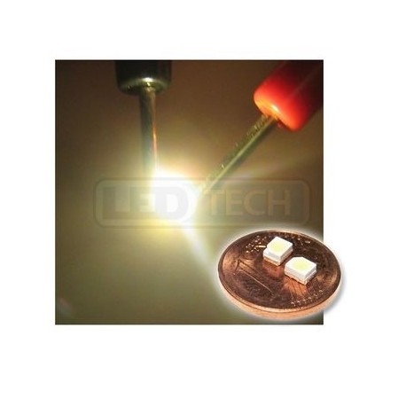 LED smd dioda 3528 PLCC-2 teplá bílá - 1100mcd / 120°