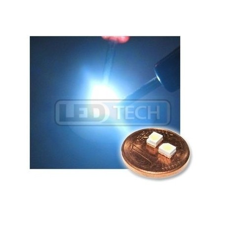 LED smd dioda 3528 PLCC-2 studená bílá - 1300mcd / 120°