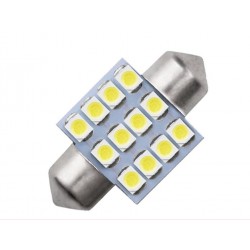 LED sufitka 39mm 12x SMD bílá