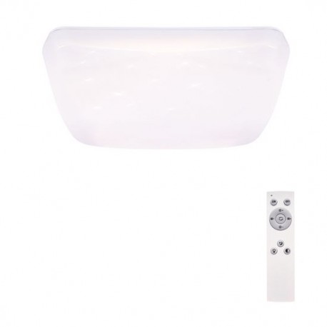 LED stropní světlo Star, čtvercové, 24W, dálkové ovládání, 37cm