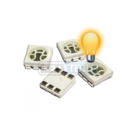 LED smd dioda 5050 žlutá 1000mcd 120°