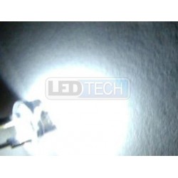 LED dioda 8mm straw hat 0.5W bílá