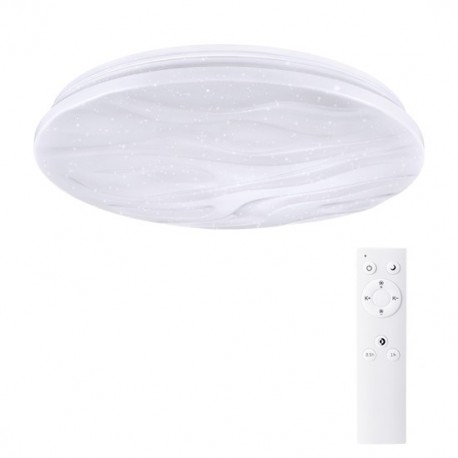 LED stropní světlo Wave, 30W, 2100lm, stmívatelné, změna chromatičnosti, dálkové ovládání