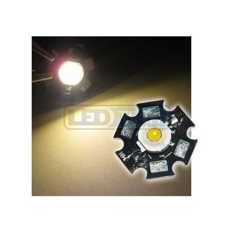 LED dioda 1W výkonová teplá BÍLÁ 3000-3500K